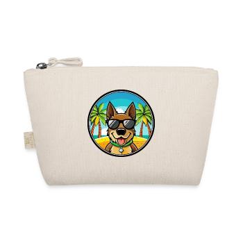 Deutsche Bracke Hunderasse Cartoon Sonnenbrille Strand - Bio-Täschchen - Natur - Vorne