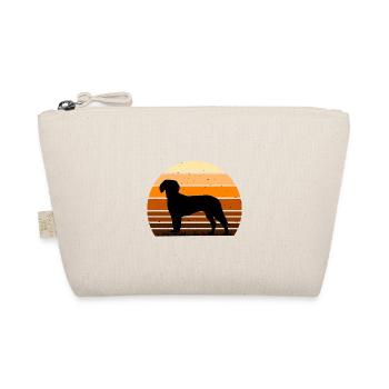 Deutsche Bracke Dog Love Silhouette Vintage Sunset - Bio-Täschchen - Natur - Vorne