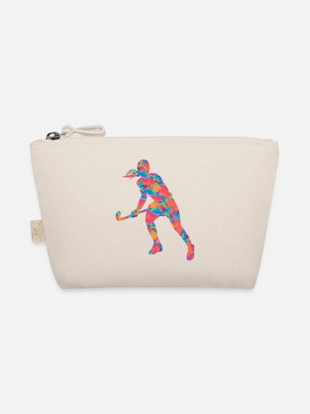 Hockeyspielerin Feldhockey Hockey Mädchen - Bio-Täschchen - Natur
