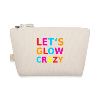 Let‘s Glow Crazy Retro Neon Party Schwarzlicht - Bio-Täschchen - Natur - Vorne