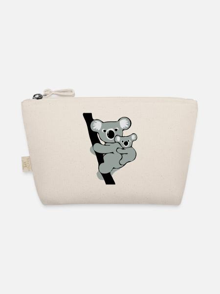 Koala und Baby - Bio-Täschchen - Natur