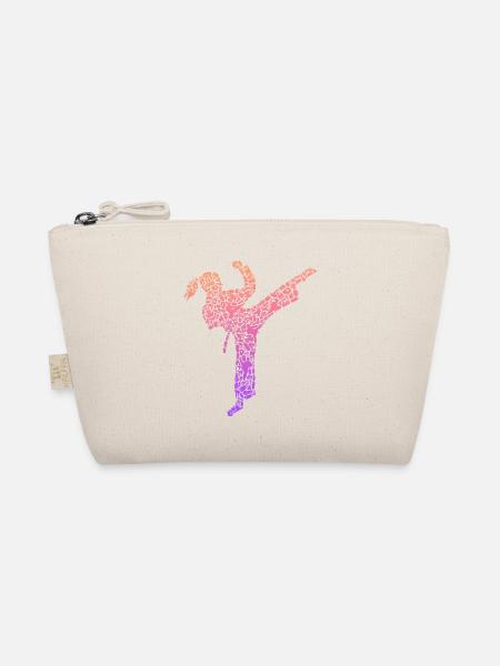 Karate Girl Kampfsportler Kinder Taekwondo Mädchen - Bio-Täschchen - Natur