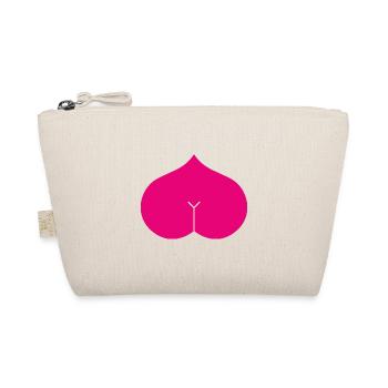 Arsch Herz Popo Liebe Lustig Geschenk - Bio-Täschchen - Natur - Vorne