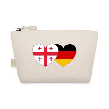Georgien Deutschland Flagge Herz - Bio-Täschchen - Natur - Vorne