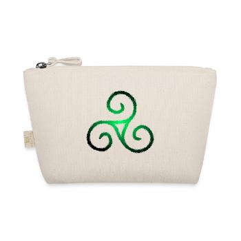 Keltisches Symbol Triskele Dreierspirale - Bio-Täschchen - Natur - Vorne