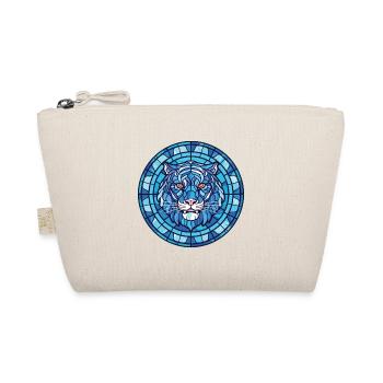 Blauer aquatischer Tiger Buntes Aquarell Tier Haustier - Bio-Täschchen - Natur - Vorne