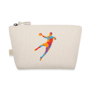 Handballspieler bunter Handballer Jungen Handball - Bio-Täschchen - Natur - Vorne