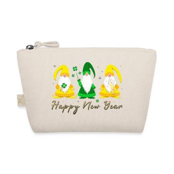 Happy New Year gnome imp - Bio-Täschchen - Natur - Vorne