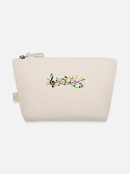 Musikalische Noten Noten Muster. Musik - Bio-Täschchen - Natur