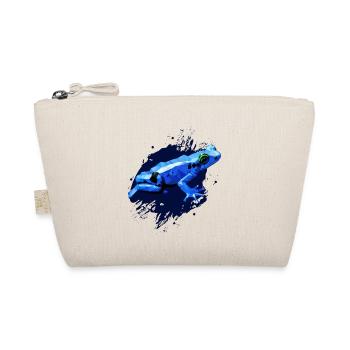Pfeilgiftfrosch, Zeichnung Polygon, blauer Frosch - Bio-Täschchen - Natur - Vorne