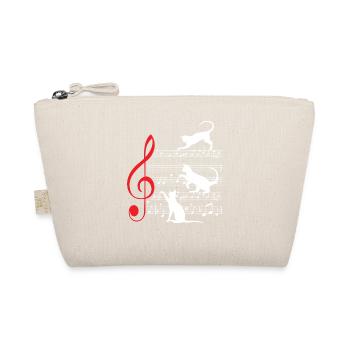 Cat Cats Sheet Music Musician - Organic Pouch - nature - Front