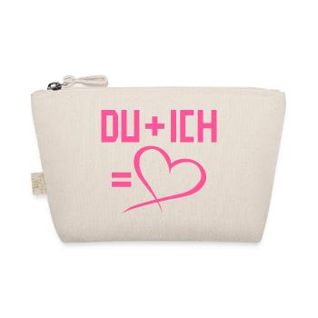 Du plus Ich gleich Herz Liebe Romantisch - Bio-Täschchen - Natur - Vorne