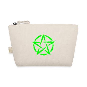 Pentagramm Symbol Grün - Bio-Täschchen - Natur - Vorne