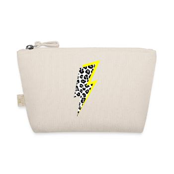Blitz Leoparden Muster mit Neon-Gelben Schatten - Bio-Täschchen - Natur - Vorne