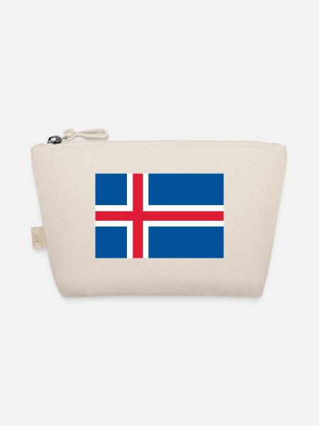 Island Flagge - Bio-Täschchen - Natur