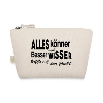 Besserwisser Alleskönner Klugscheißer - Bio-Täschchen - Natur - Vorne