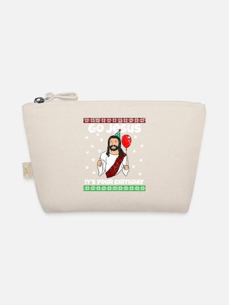 Go Jesus Birthday Team Jesus Weihnachten Lustig - Bio-Täschchen - Natur