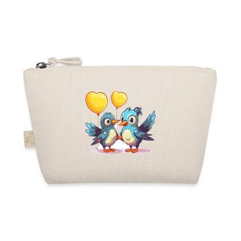 Jay Birds Kawaii Cartoon Haustier spielt mit Luftballons - Bio-Täschchen - Natur - Vorne