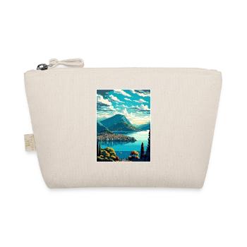 Lugano Schweiz Vintage Reiseposter Souvenir - Bio-Täschchen - Natur - Vorne