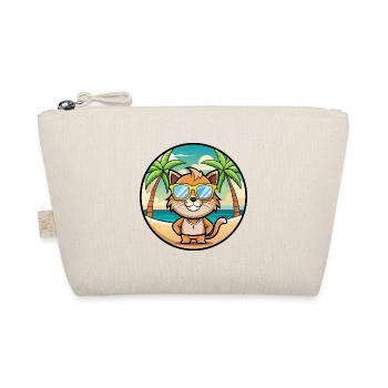 Pixie Bob Cat Breed Cartoon Sunglasses Beach - Organic Pouch - nature - Front