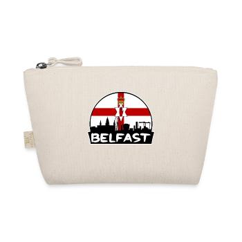 Belfast Nordirland Flagge Skyline Silhouette T - Bio-Täschchen - Natur - Vorne