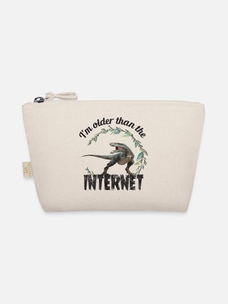 I’m older than the Internet + Dinosaurier - Bio-Täschchen - Natur