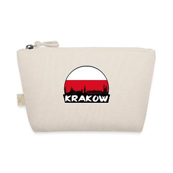 Krakau Polen Flagge Skyline Silhouette Reisen - Bio-Täschchen - Natur - Vorne