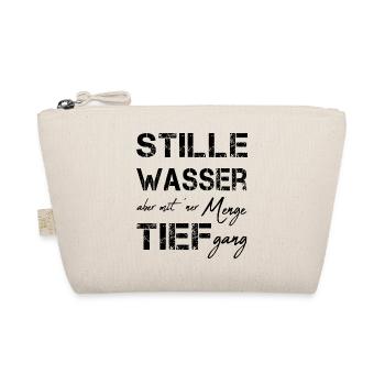 stille Wasser sind tief schwarz - Bio-Täschchen - Natur - Vorne