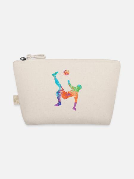 Fußball spielen Fußballer Kinder Fussball Jungen - Bio-Täschchen - Natur