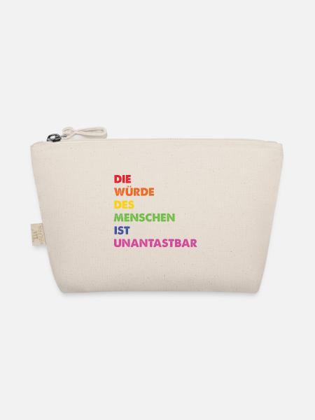 Menschenrechte Regenbogen Grundgesetz - Bio-Täschchen - Natur