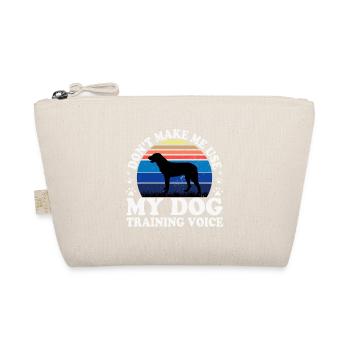 Cao De Castro Laboreiro Hund Silhouette Retro Sonne - Bio-Täschchen - Natur - Vorne