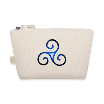 Keltisches Symbol Triskele Dreierspirale - Bio-Täschchen - Natur - Vorne