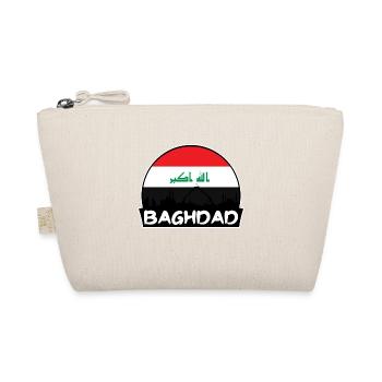 Bagdad Irak Flagge Skyline Silhouette Reisen - Bio-Täschchen - Natur - Vorne