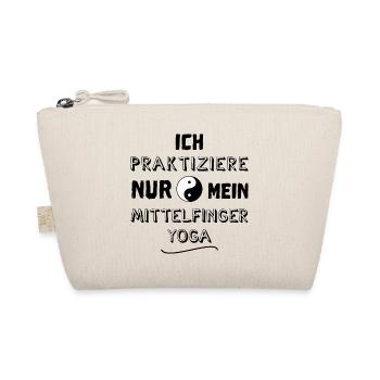 mittelfinger yoga - Bio-Täschchen - Natur - Vorne
