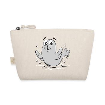 FUN BABY SEAL, SAIMAANNRPAPA TEXTILES (10-43) - Bio-Täschchen - Natur - Vorne