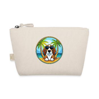 Basset Artesien Normand Hunderasse Cartoon Beach - Bio-Täschchen - Natur - Vorne