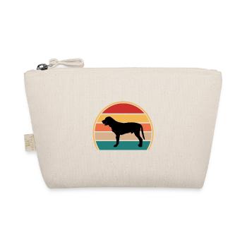 Broholmer Hundeliebhaber Silhouette Vintage Sonnenuntergang - Bio-Täschchen - Natur - Vorne