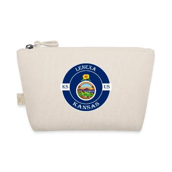 Lenexa Kansas Flagge USA Reise Souvenir Abzeichen - Bio-Täschchen - Natur - Vorne