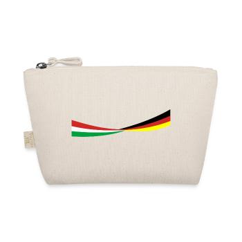 Italien - Deutschland - Schmal - Banner Sport Flag - Bio-Täschchen - Natur - Vorne