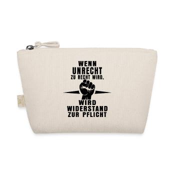 Recognizing injustice – showing resistance - Organic Pouch - nature - Front