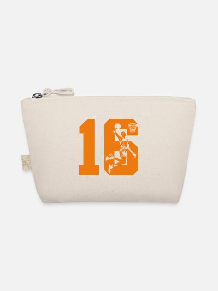 NUMMER 16 BASKETBALL 16. GEBURTSTAG - Bio-Täschchen - Natur