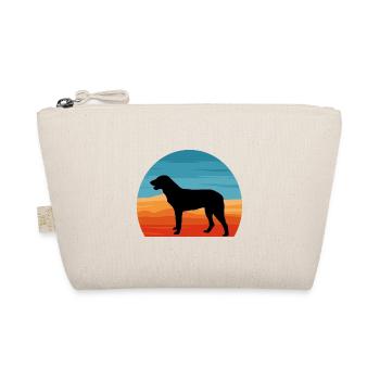Cao De Castro Laboreiro Hund Silhouette Retro Sonne - Bio-Täschchen - Natur - Vorne