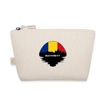 Bukarest Rumänien Flagge Skyline Silhouette Reisen - Bio-Täschchen - Natur - Vorne