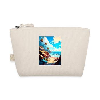 Malibu California Vintage Reiseposter Souvenir - Bio-Täschchen - Natur - Vorne