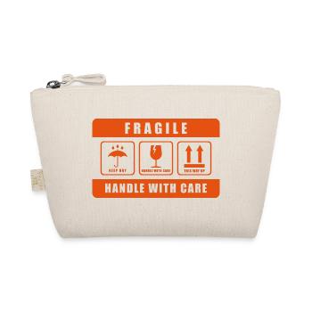 Fragile Handle with Care Versandetikett - Bio-Täschchen - Natur - Vorne