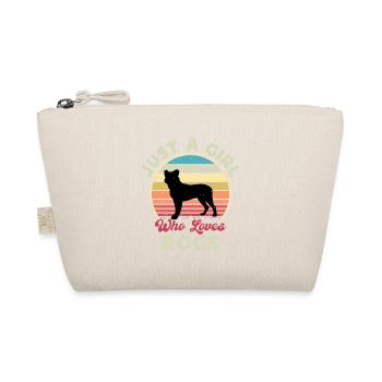 Cao Fila De Seo Miguel Hund Silhouette Retro Sonnenuntergang - Bio-Täschchen - Natur - Vorne