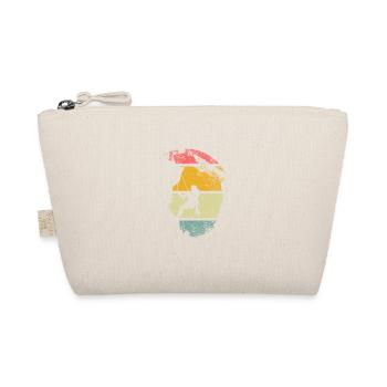 Abseilen Felsklettern Felskletterer Retro Vintage - Bio-Täschchen - Natur - Vorne
