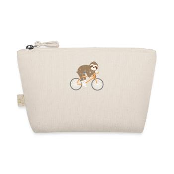 Sloth Bicycle Faultier Fahrrad - Bio-Täschchen - Natur - Vorne