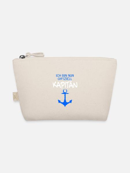 Führerschein Boot Kapitän Motorboot Geschenk - Bio-Täschchen - Natur