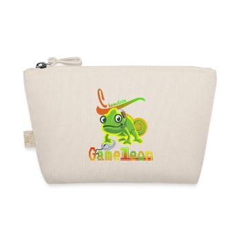 Game Leon . Chamäleon mit Mouse und Headset. - Bio-Täschchen - Natur - Vorne